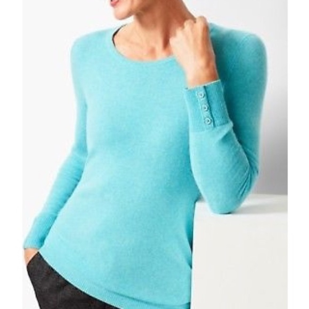 100% cashmere crewneck sweater